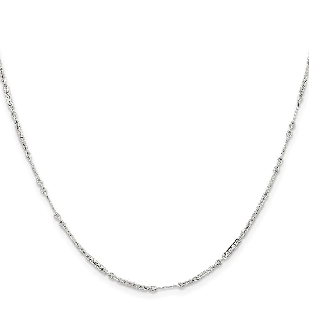 1.8mm Stainless Steel Polished Fancy Link Chain Necklace