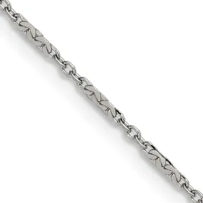 1.8mm Stainless Steel Polished Fancy Link Chain Necklace