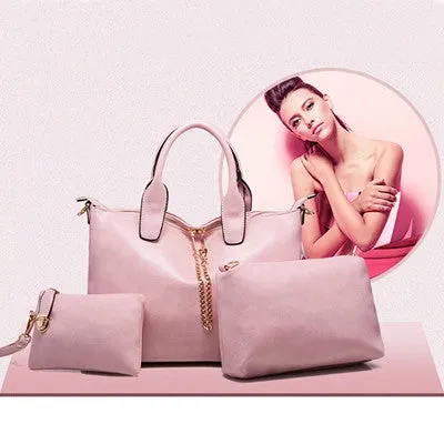 3 PCS Women Handbag Shoulder Bags Women Famous s PU Leather Messenger Bag Satchel Purse Tote Handbags bolsos mujer