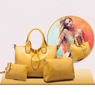 3 PCS Women Handbag Shoulder Bags Women Famous s PU Leather Messenger Bag Satchel Purse Tote Handbags bolsos mujer