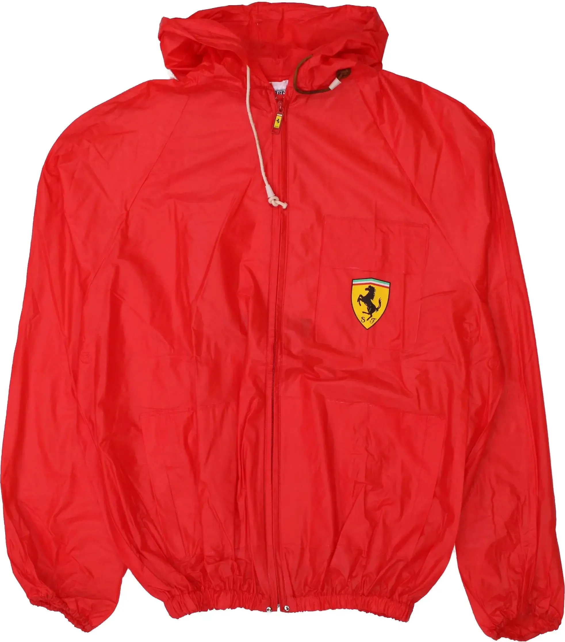 90s Ferrari Hooded Raincoat | ThriftTale