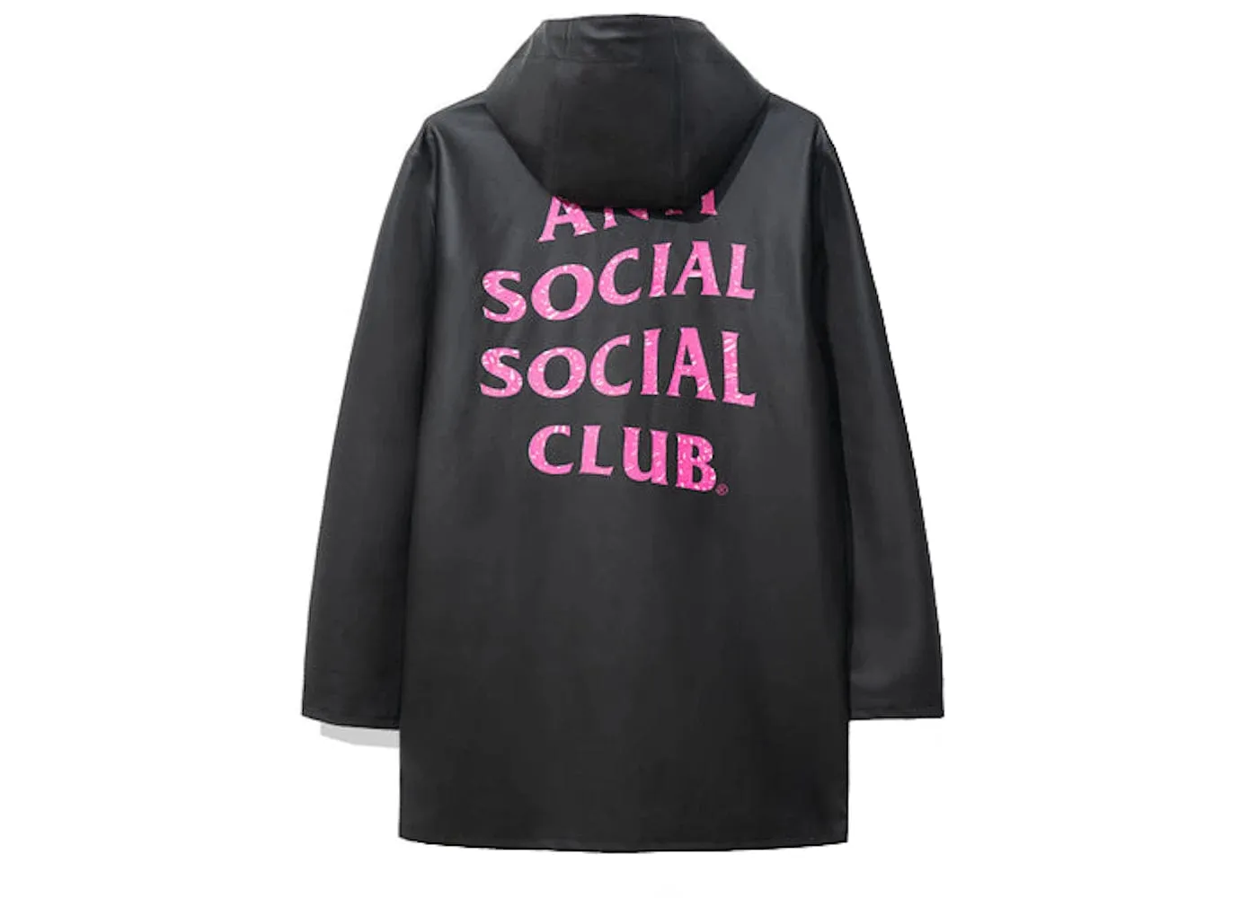 Anti Social Social Club Assc X Stutterheim Raincoat Black