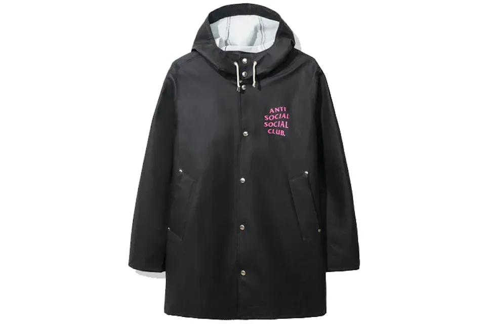 Anti Social Social Club Assc X Stutterheim Raincoat Black