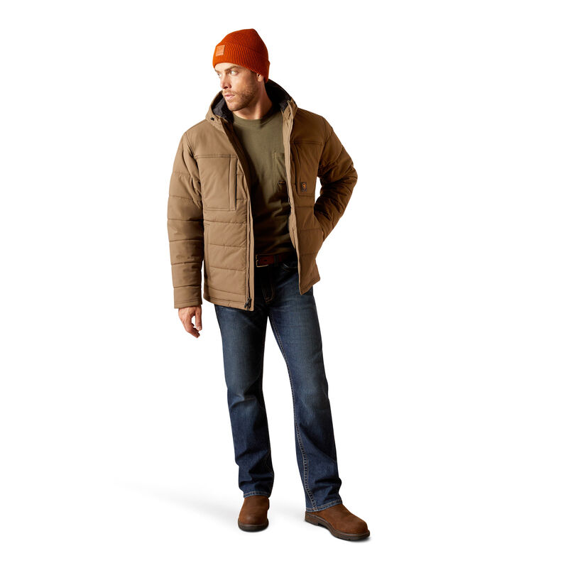 Ariat Men's Rebar Winter Valiant Ripstop Insulated Jacket in Chocolate Chip