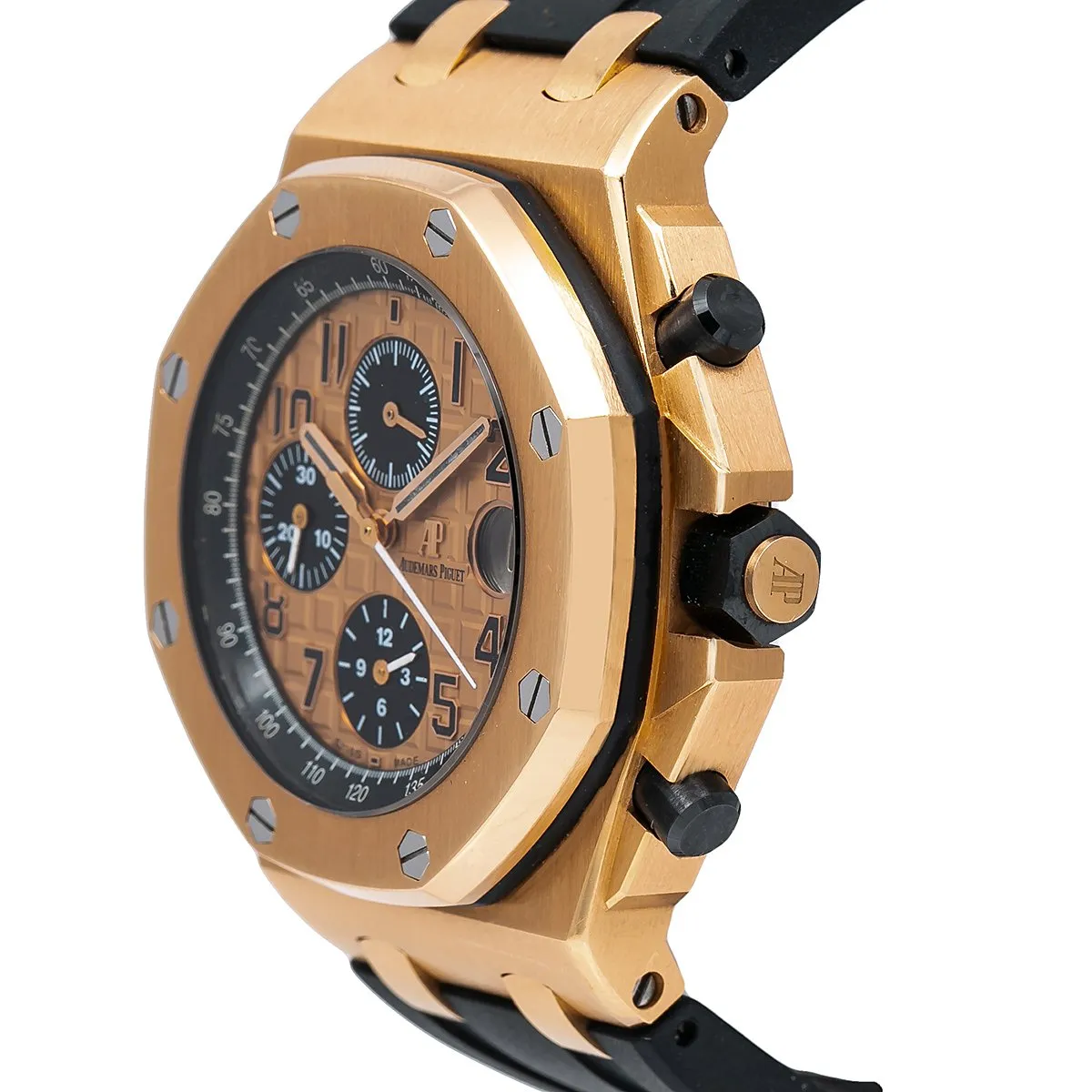 Audemars Piguet Royal Oak Offshore Chronograph 2640OR 44MM Champagne Dial With Rubber Bracelet