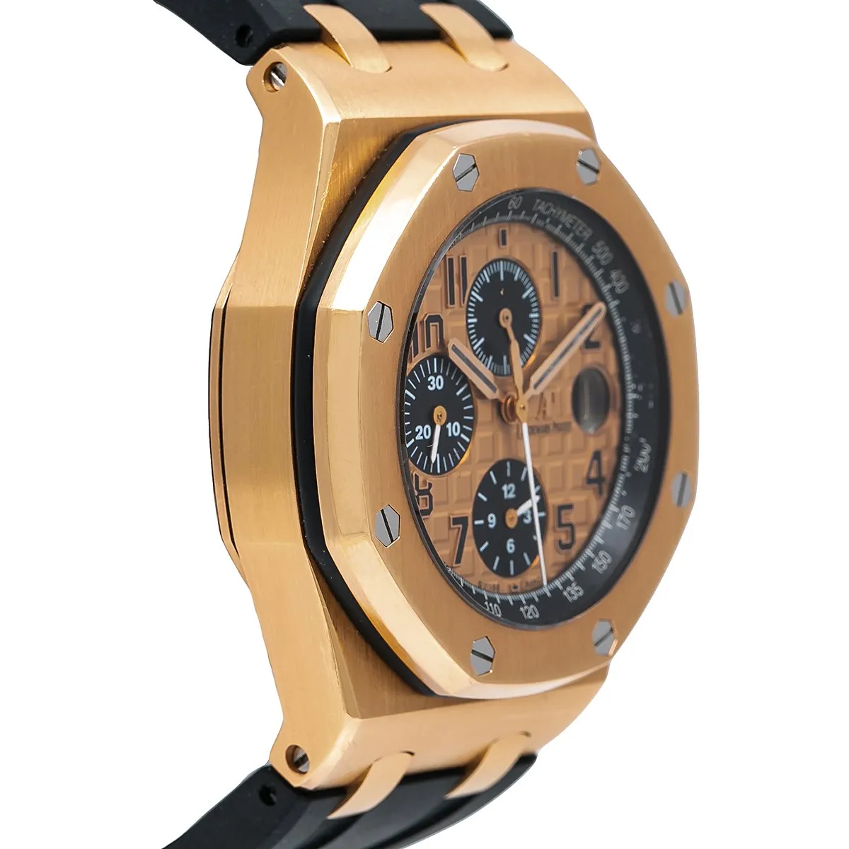 Audemars Piguet Royal Oak Offshore Chronograph 2640OR 44MM Champagne Dial With Rubber Bracelet