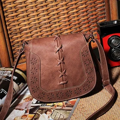 Bags Handbags Women Famous s Buns Hollow Woven Shoulder Diagonal PU Leather Crossbody Bag bolsos femenina