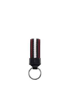 Bally Logo Print Stripe.Detailed Keyring