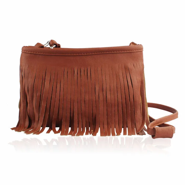 Best Selling Women Tassel Shoulder Bags Messenger Clutch Baguette Handbag Women Satchel Crossbody Bags Messenger Bag