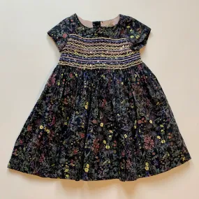 Bonpoint Liberty Print Duchesse Dress With Neon Smocking: 10 Years