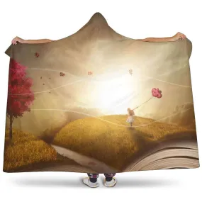 book world hooded blanket