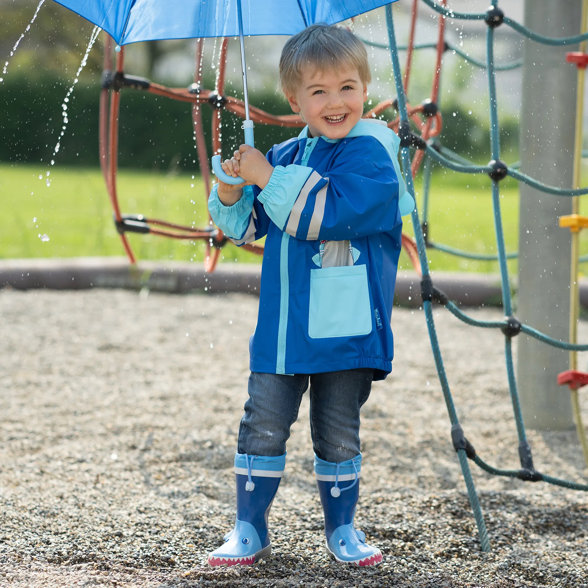 Boys Blue Shark Raincoat