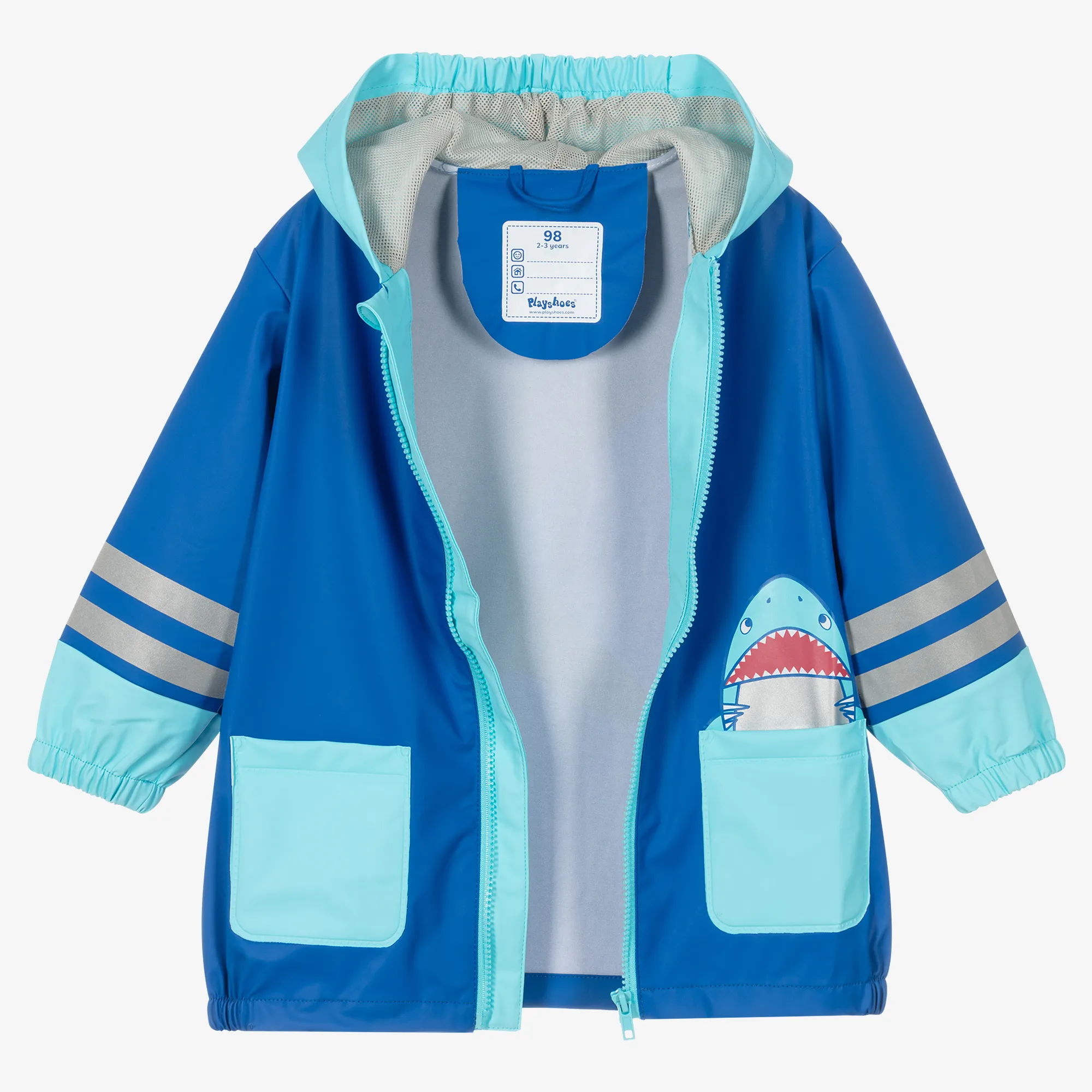 Boys Blue Shark Raincoat