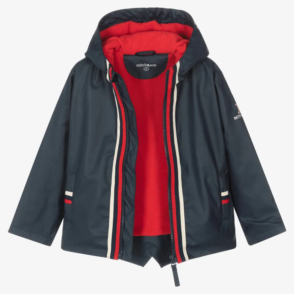 Boys Navy Blue Raincoat