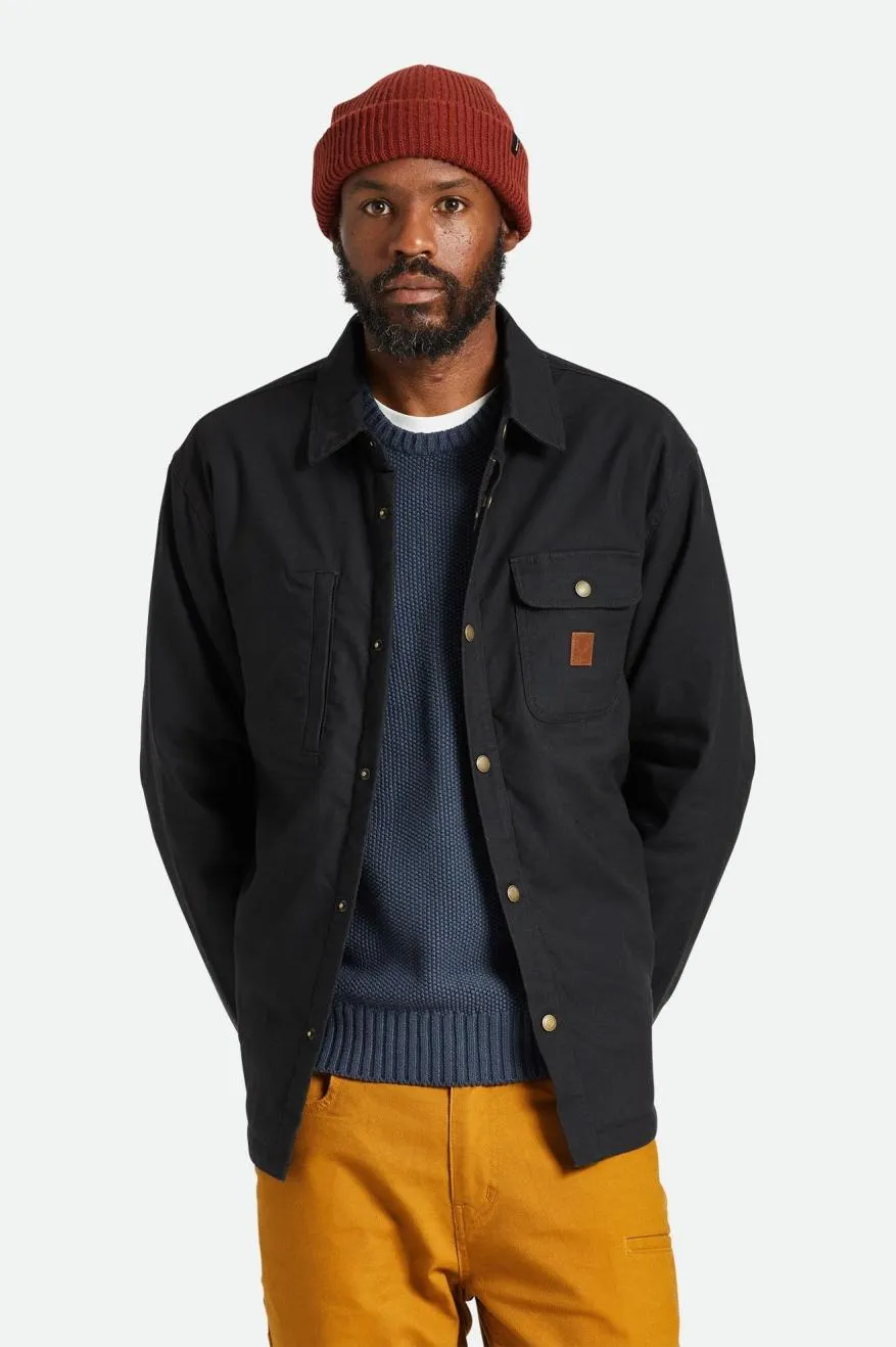 Builders Stretch Flannel Lined Jacket - Washed Black