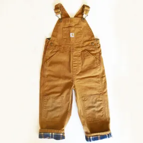 Carhartt Plaid Lined Overalls size 3