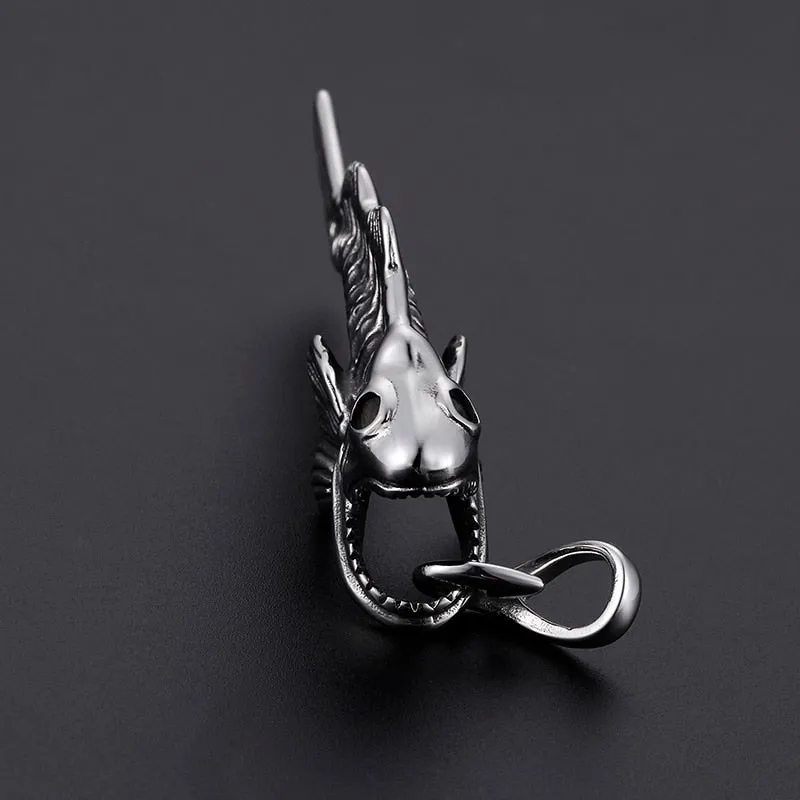 Charming Stainless Steel Skeleton Pendant Necklace