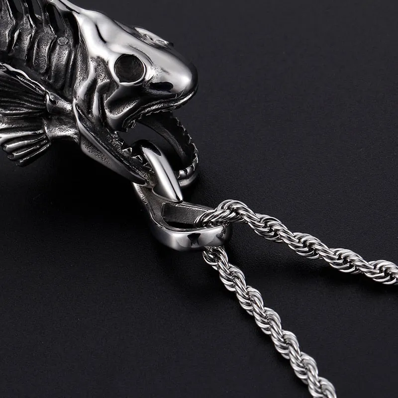 Charming Stainless Steel Skeleton Pendant Necklace