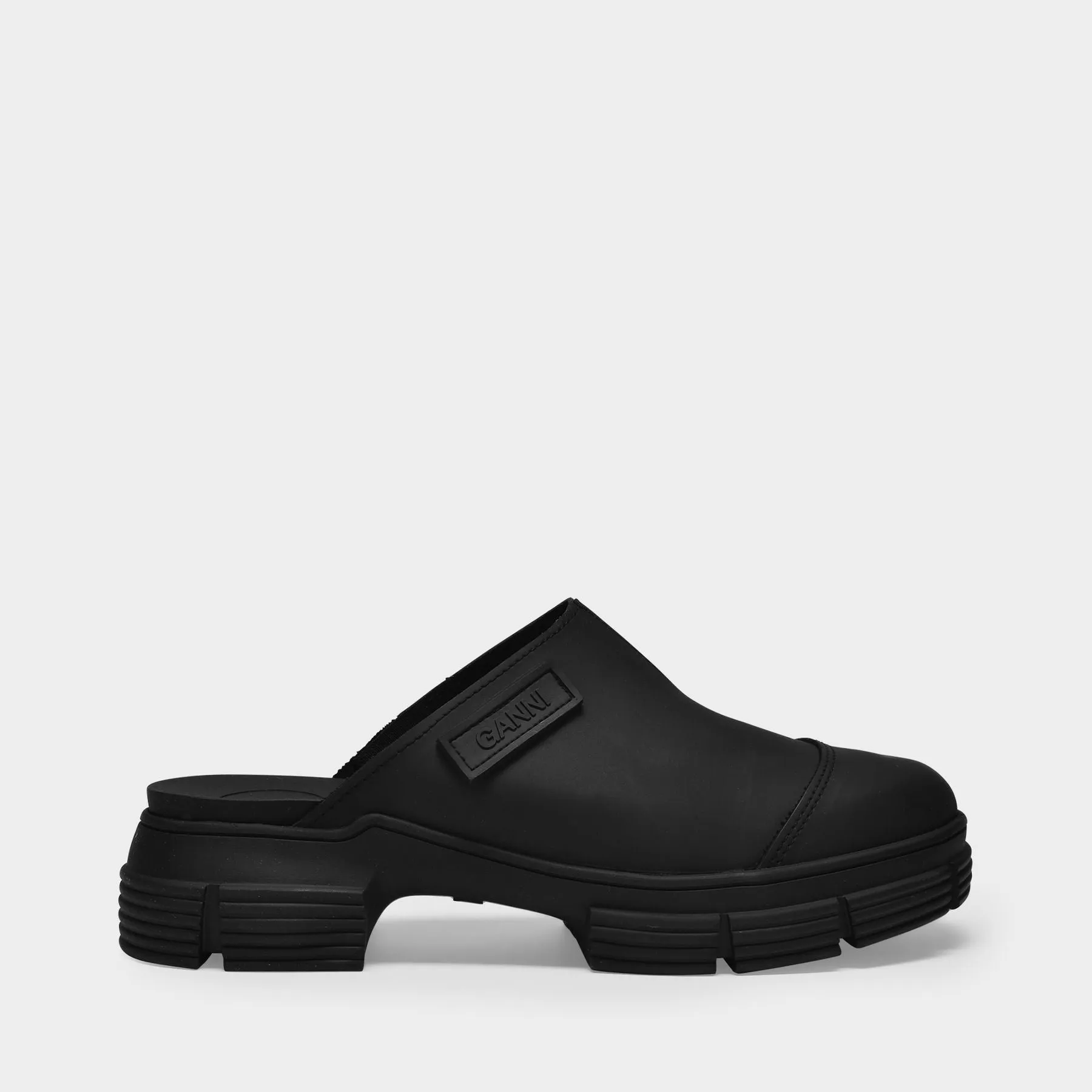 Clog in Black Recycled Rubber