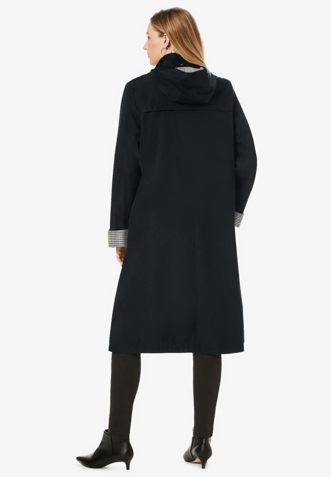 Contrast Hood Raincoat