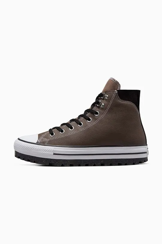 Converse leather trainers Chuck Taylor AS City Trek Waterproof men's beige color A05576C