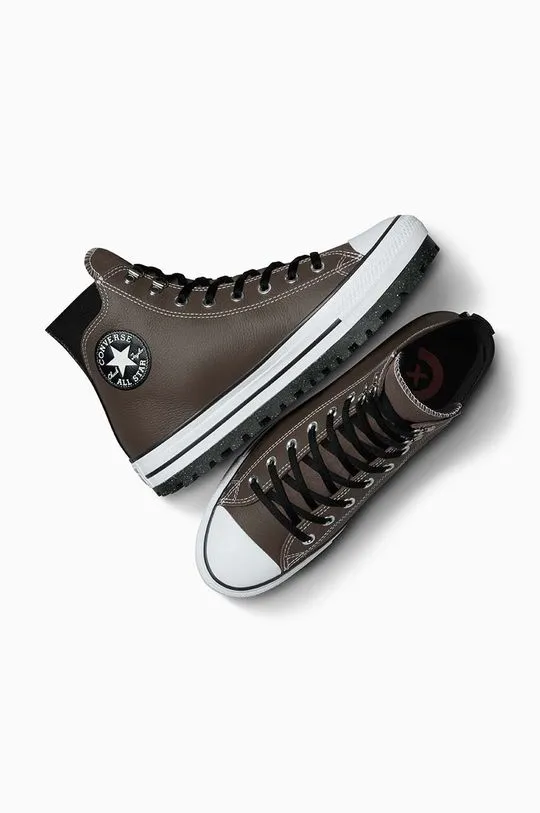 Converse leather trainers Chuck Taylor AS City Trek Waterproof men's beige color A05576C