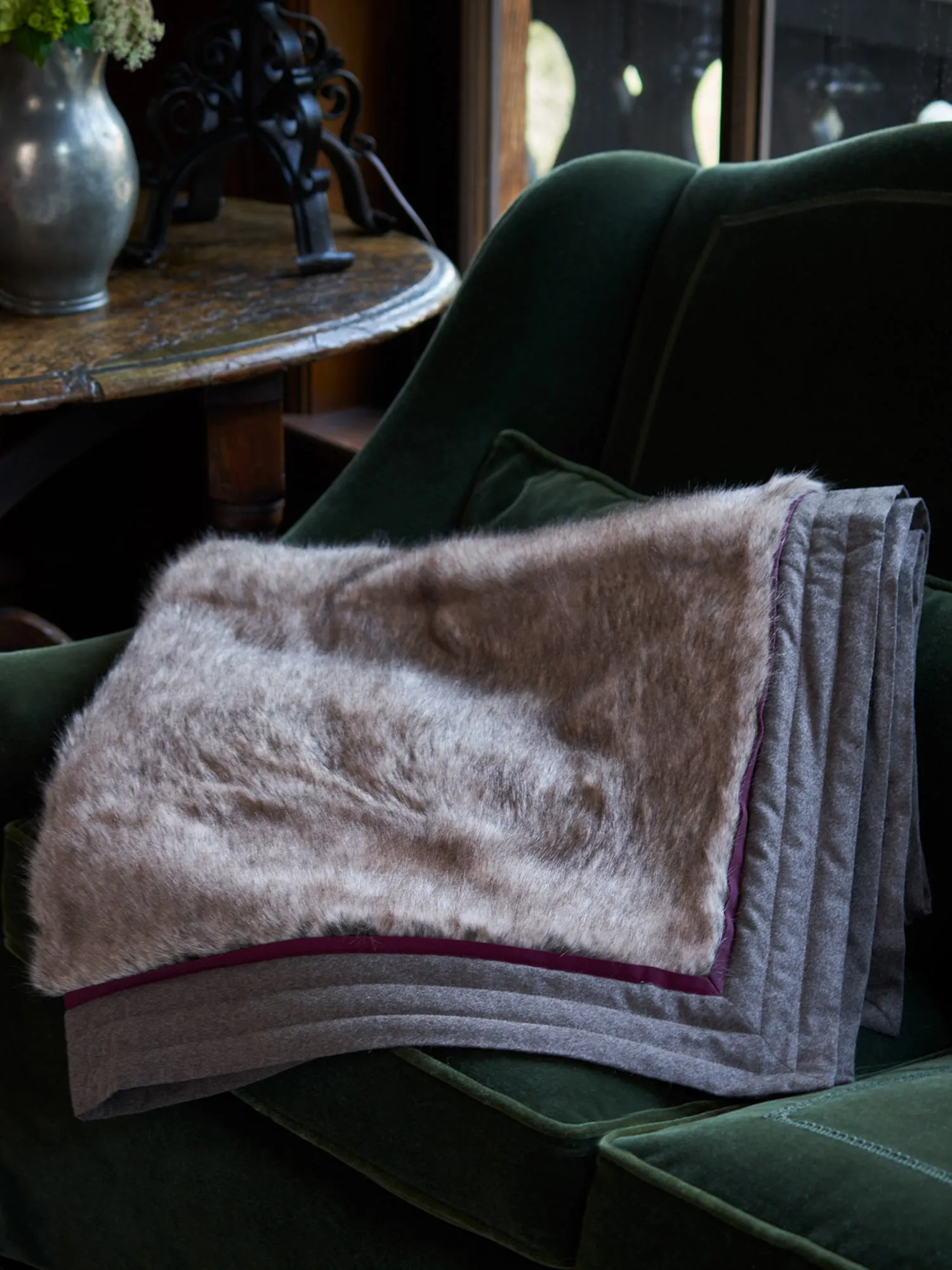 Coyote Faux Fur Throw