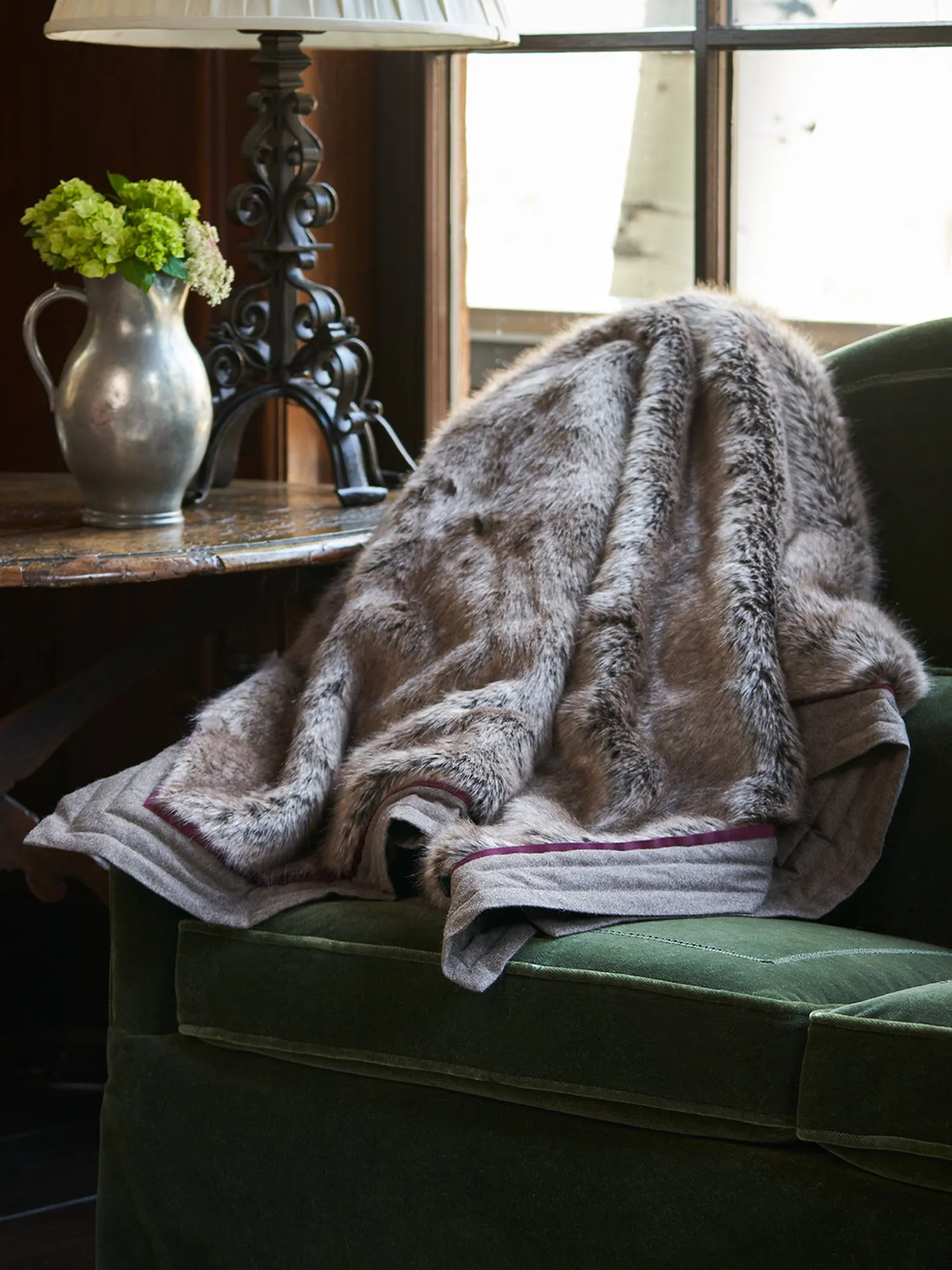 Coyote Faux Fur Throw