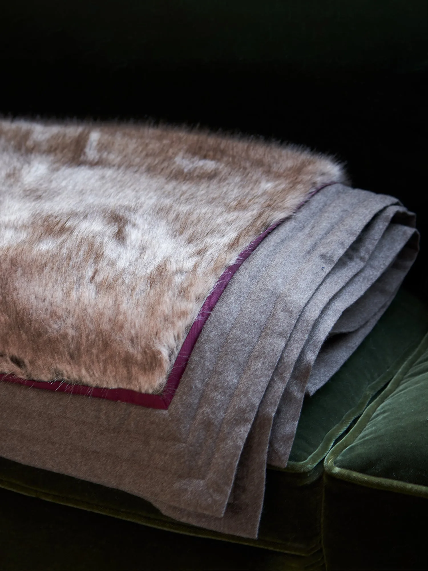 Coyote Faux Fur Throw