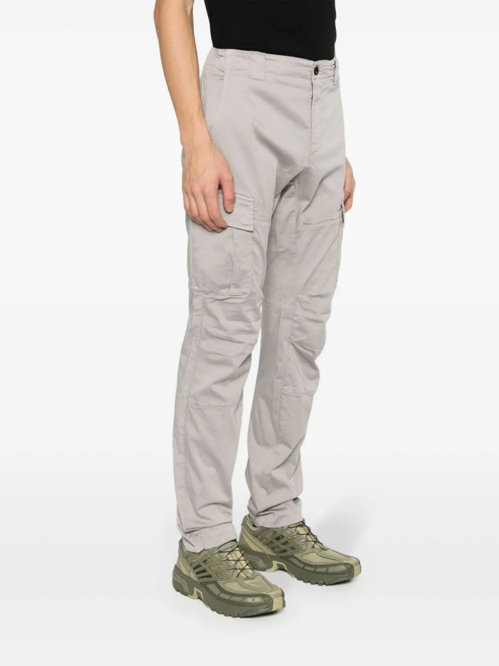 C.P. Company Pantalon Cargo Stretch Sateen Ergonomic Drizzle grey