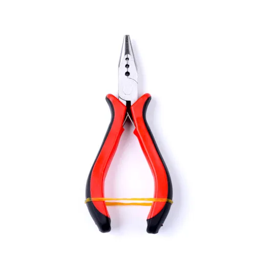 Crimping Pliers, For 2/2.5/3mm Crimp Beads, Dual, Rubber And Carbon Steel, Black And Red, 130mm