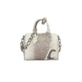 Cultivator Faux Leather Crocodile Pattern Gradient Handbag