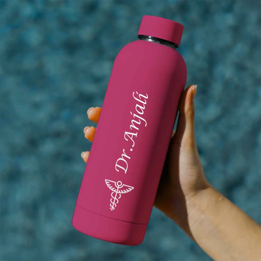 Custom Insulated Water Bottles for Doctors - Stainless Steel, BPA-Free, Leakproof Water Bottles for Travel, Hospital, Gym, and H