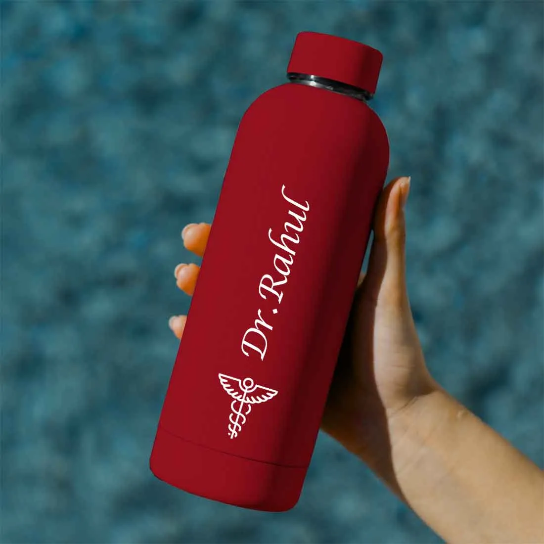 Custom Insulated Water Bottles for Doctors - Stainless Steel, BPA-Free, Leakproof Water Bottles for Travel, Hospital, Gym, and H