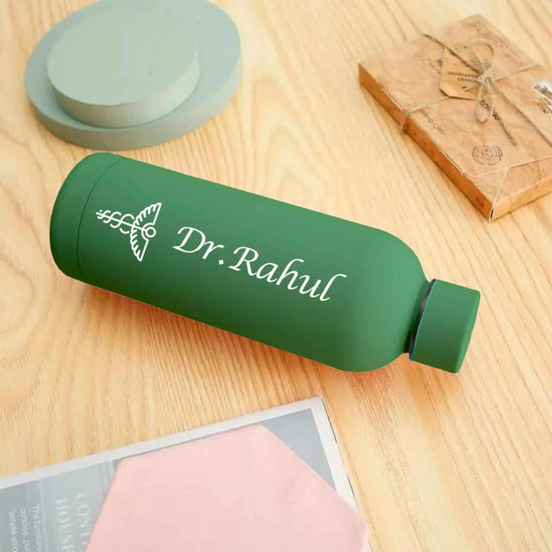 Custom Insulated Water Bottles for Doctors - Stainless Steel, BPA-Free, Leakproof Water Bottles for Travel, Hospital, Gym, and H