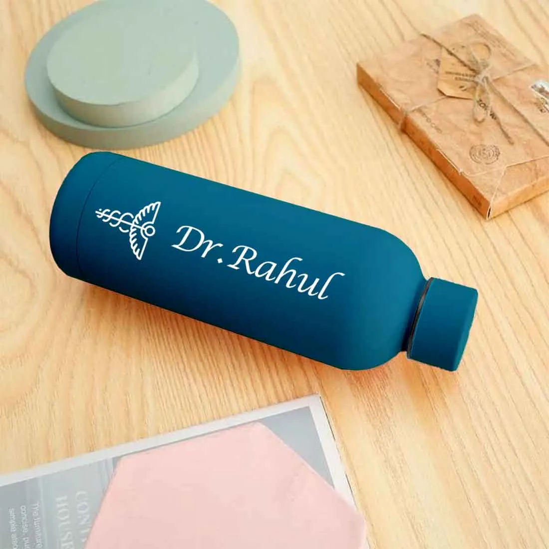 Custom Insulated Water Bottles for Doctors - Stainless Steel, BPA-Free, Leakproof Water Bottles for Travel, Hospital, Gym, and H