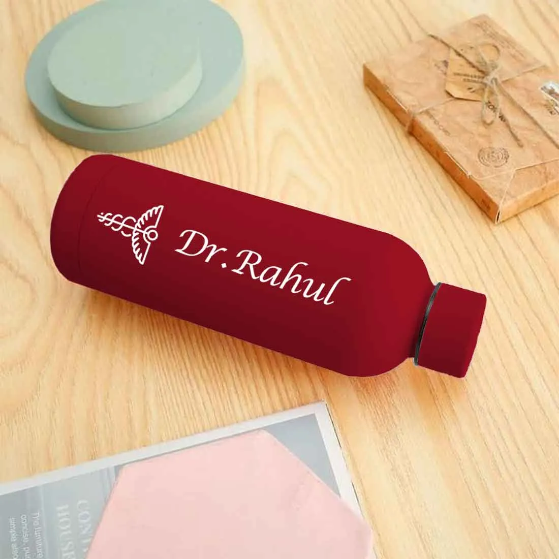 Custom Insulated Water Bottles for Doctors - Stainless Steel, BPA-Free, Leakproof Water Bottles for Travel, Hospital, Gym, and H