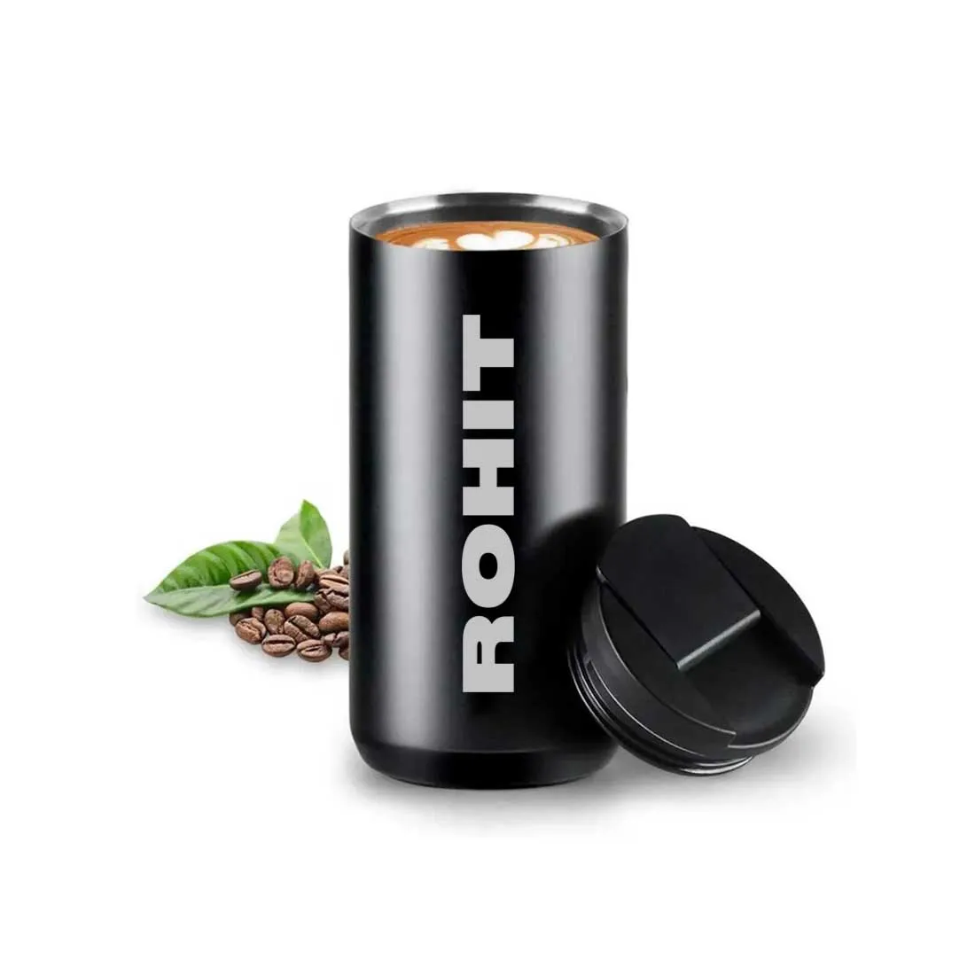 Custom Tea Coffee Tumbler Insulated for Travelling Office Car Engraved Sipper Flask -Add Name