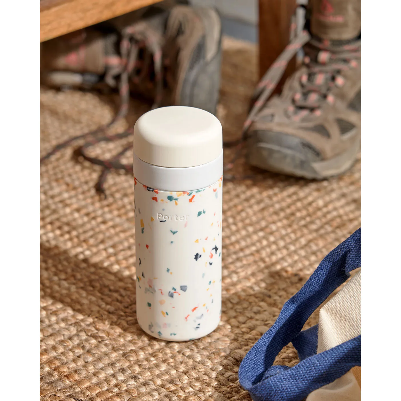 Custom W&P Porter Insulated Ceramic Bottle 16 Oz Cream Terrazzo 101370-160