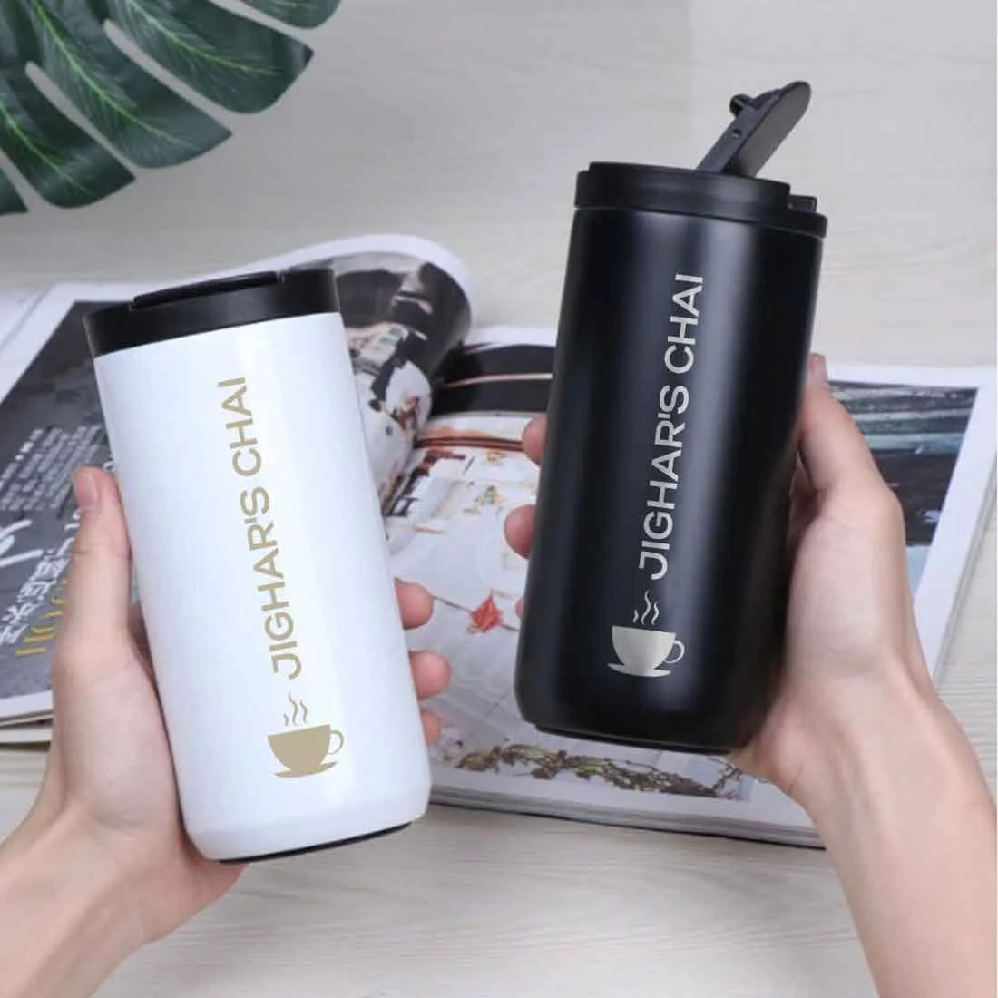 Customized Coffee Insulated Cup for Office Travel Home  (400 ML) - Cup