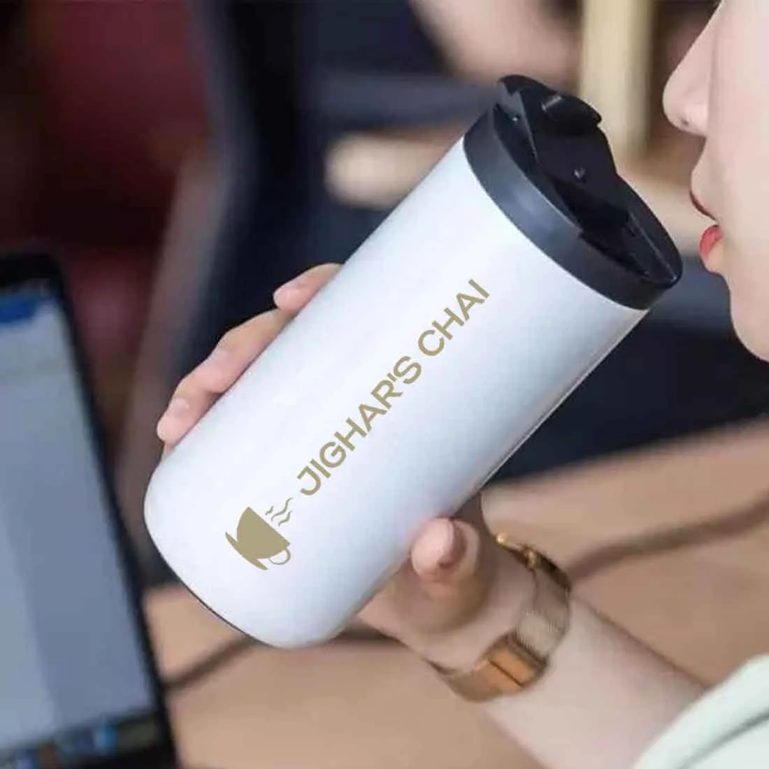 Customized Coffee Insulated Cup for Office Travel Home  (400 ML) - Cup