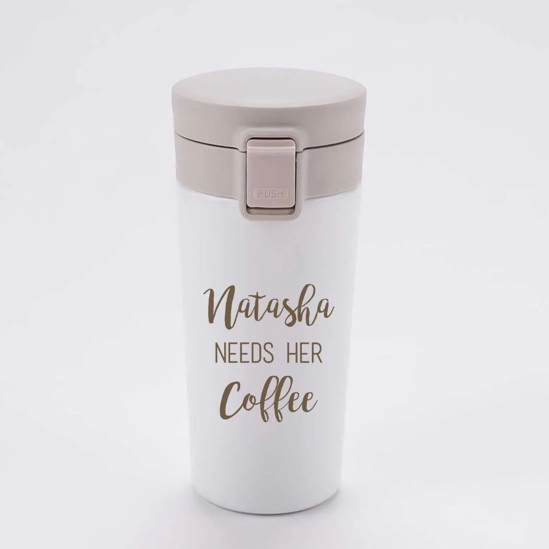 Customized Coffee Tumbler Insulated for Travelling Office Car Engraved Sipper Flask - Coffee Lover