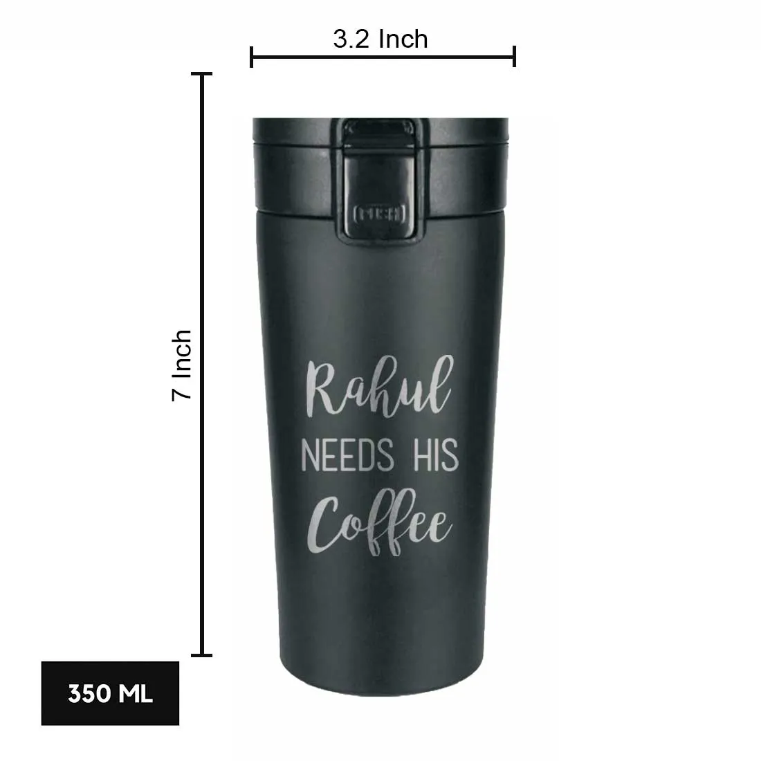 Customized Coffee Tumbler Insulated for Travelling Office Car Engraved Sipper Flask - Coffee Lover