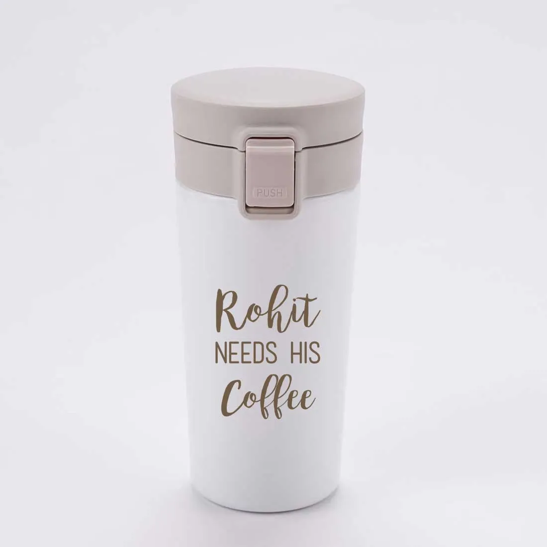 Customized Coffee Tumbler Insulated for Travelling Office Car Engraved Sipper Flask - Coffee Lover