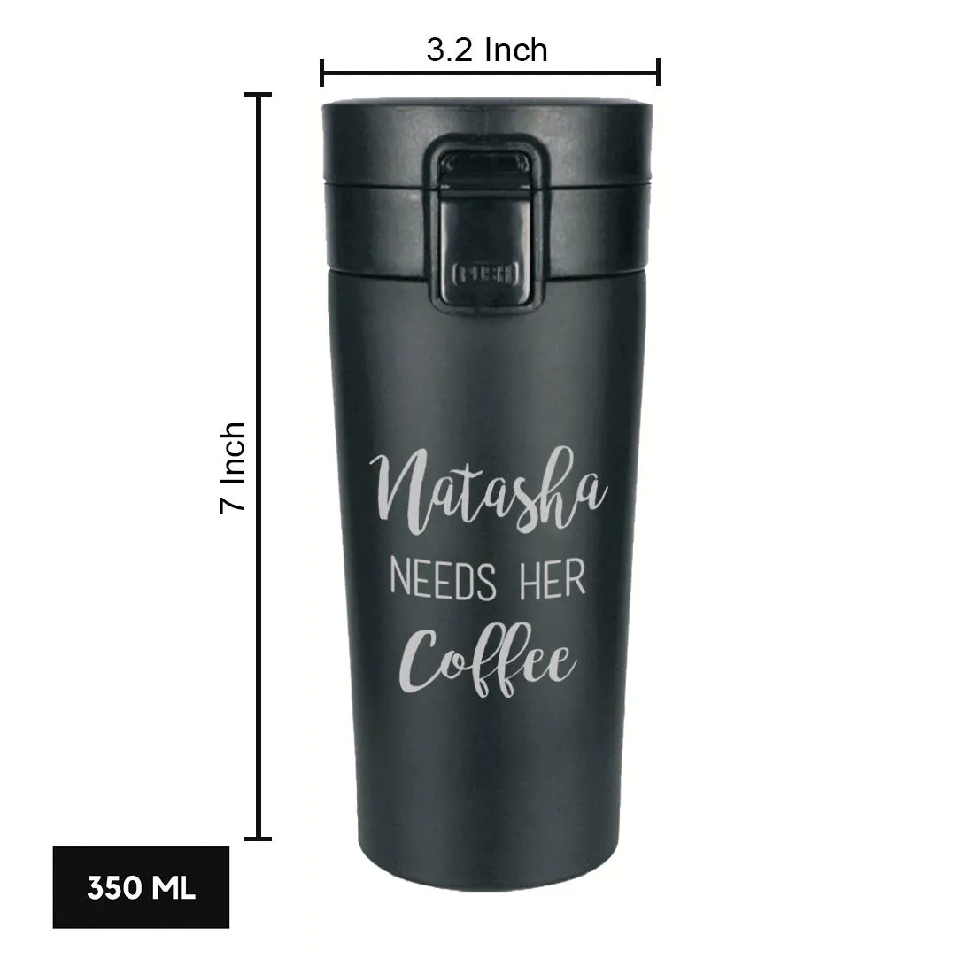 Customized Coffee Tumbler Insulated for Travelling Office Car Engraved Sipper Flask - Coffee Lover