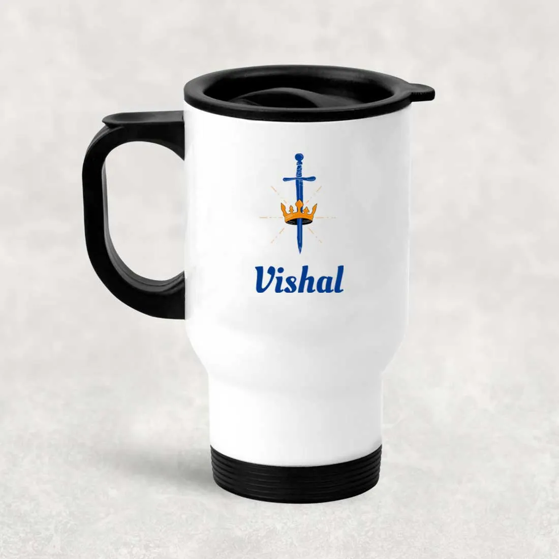 Customized Mugs with Names For Car Cup Holder - Insulated Travel Cup with Lid