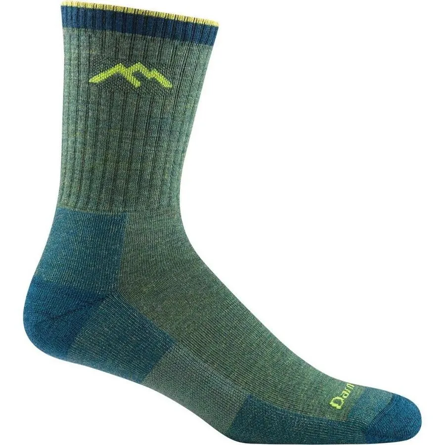 Darn Tough Mens Hiker Micro Crew Midweight Hiking Sock- Moss