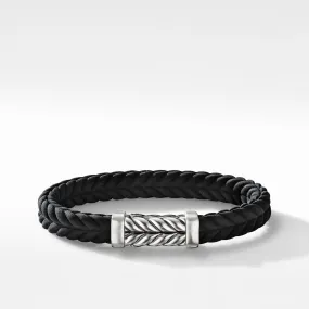 David Yurman Chevron Black Rubber Link Bracelet