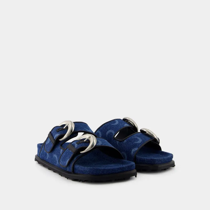 Deadstock Ms Ground Sandals - Marine Serre - Rubber - Blue Laser