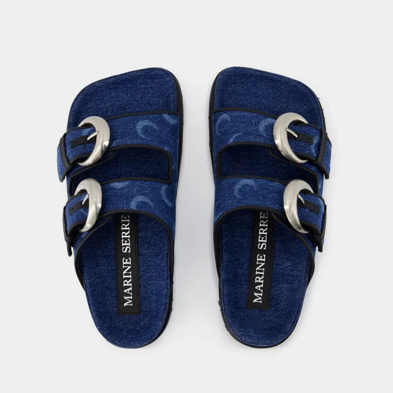 Deadstock Ms Ground Sandals - Marine Serre - Rubber - Blue Laser